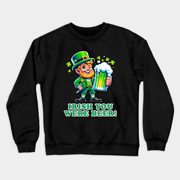 Leprechaun's Toast: Festive Frothy Fun Crewneck Sweatshirt by vk09design